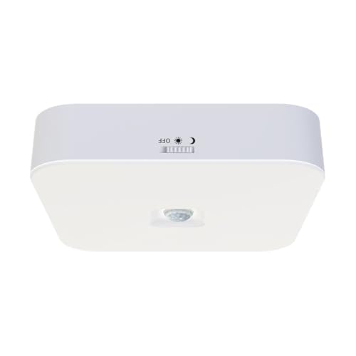Acunny Luz De Techo Con Sensor De Movimiento Interior - Lámpara Para Ducha Inalámbrica - Lámpara Recargable Moderna 2 Modos Para Interior Baño Despensa Pasillo Lavandería