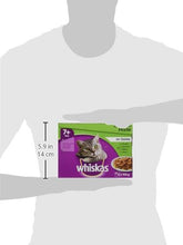 Carregar imagem no visualizador da galeria, WHISKAS 7+ Pack 48 X 100g Comida para Gatos, Sabores: Frango, Salmão, Carne e Atum - Alimento Completo e Balanceado com Ingredientes Naturais
