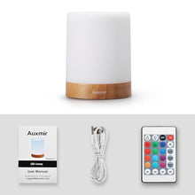 Carregar imagem no visualizador da galeria, Auxmir Lámparas de Mesita de Noche, 1800mAh Recargable Lámpara LED de Mesa con USB, Temporizador, Control Táctil y Remoto, 13 Colores de Luz Regulable, Lámpara Noche Inalámbrica Colgante
