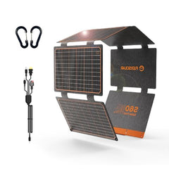 Paneles Solares de 60w, Cargador Solar Plegable Portátil IP67 Fuente de Alimentación de Emergencia de Campamento Impermeable, Adecuado para Pequeños Generadores,Fuente de Alimentación móvil, PC