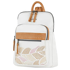 Lois - Bolsos Mochila para Mujer, Mochilas Mujer Casual, Mochila Mujer Pequeña, Bolso Mochila Mujer Antirrobo, Mochila Blanco Mujer. Mochila Lois