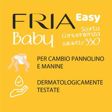 Carregar imagem no visualizador da galeria, Fria Easy Toallitas para el Cambio de Pañal del Bebé, con Aloe Vera y Extracto de Miel con Efecto Hidratante de la Piel, Dermatológicamente Testadas, Paquete de 330 Toallitas
