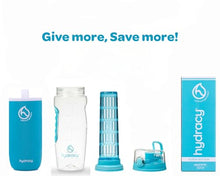 Carregar imagem no visualizador da galeria, Hydracy Botella de Agua con Filtro infusor para Fruta 1Litro, Funda antitranspirante y Marcador de Hora - plástico Durable 100% sin BPA ìPerfecta para Hacer Deporte y cuidar tu Salud!
