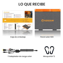 Carregar imagem no visualizador da galeria, Paneles Solares de 60w, Cargador Solar Plegable Portátil IP67 Fuente de Alimentación de Emergencia de Campamento Impermeable, Adecuado para Pequeños Generadores,Fuente de Alimentación móvil, PC
