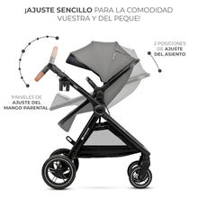 Carregar imagem no visualizador da galeria, Kinderkraft ESME Silla de Coche 3 en 1 Set, con Portabebés Mink PRO I-Size, Sistema de Viaje, Cochecito para Bebé, Cochecito, Plegable, para Recién Nacido hasta 4 Años, Gris
