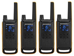 Motorola TALKABOUT T82 Extreme Quad Kit de Radio PMR portátil con 4 Piezas + Almohadilla Adhesiva de Regalo Azul