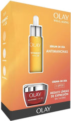 Olay Kit de cuidados faciais diários: Sérum vitamina C AHA24 (40 ml) creme hidratante niacinamida SPF30 (50 ml) para manchas, hidratação e proteção solar
