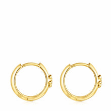Carregar imagem no visualizador da galeria, TOUS Pendientes de Aro con Baño de Oro 18Kt sobre Plata para Mujer con Motivo de Oso y Cierre Criolla, Elegante y Versátil, Colección Basics
