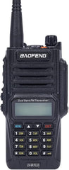 BAOFENG UV-9R Plus 8-Watt IP67 Dual Band Rechargeable Two-Way Radio (144MHz-146MHz VHF & 430MHz-440MHz UHF) Includes Full Kit, Black