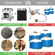 Carregar imagem no visualizador da galeria, Lixada Estufa de Leña Camping Portátil Ligero Compacto Hornillo Alcohol Estufa Camping Titanio Estufa Madera Portátil para Camping Trekking Mochilero BBQ Picnic Senderismo Supervivencia Al Aire Libre
