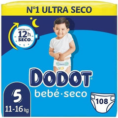 Dodot - Fraldas Bebé Seco T5 11-16 Kg com 108 Unidades
