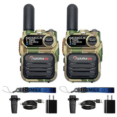 Wurui TXQ G388 4G POC Global-ptt walkie Talkie gsm Profesional Adultos niños Alcance 5000 km encriptado Largo Alcance Distancia (2 Paquete de Camuflaje)