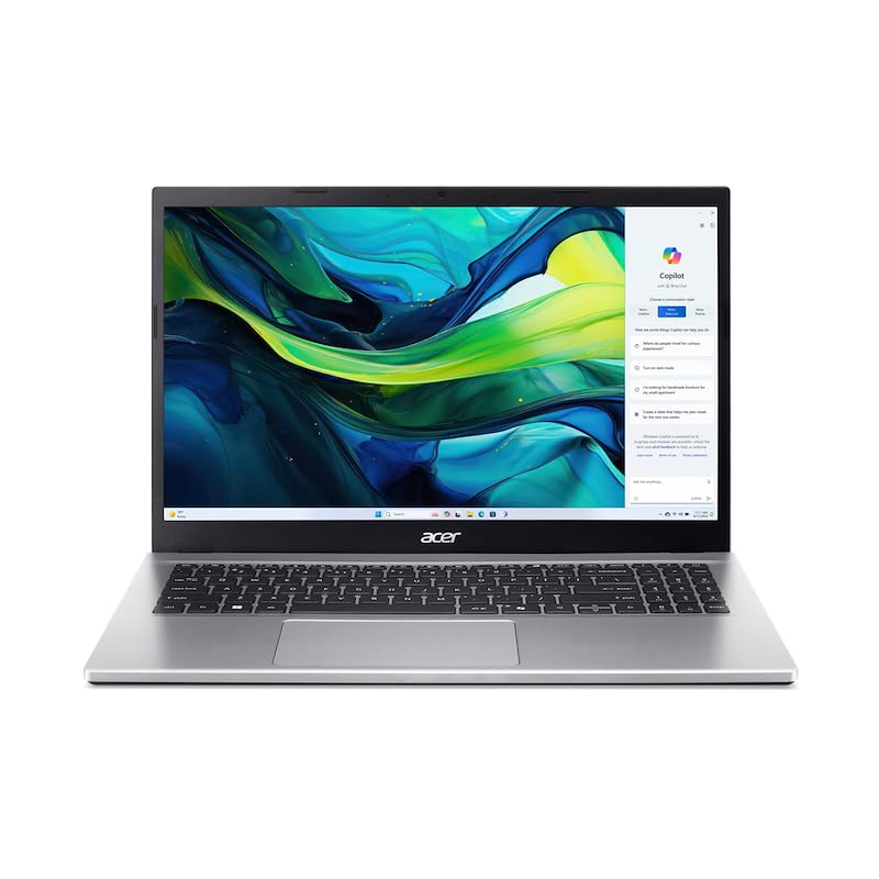 Acer Aspire Go 15 AG15-42P-R6UP, Ordenador Portátil 15,6” Full HD (AMD Ryzen 5 5625U, 8GB RAM, 512GB SSD, AMD Radeon Graphics, Windows 11 Home) Color Plata, Teclado QWERTY Español
