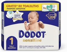 Charger l'image dans la galerie, Dodot Sensitive Tamanho 1 (2-5 kg) 58 fraldas | proteção suave para recém-nascidos, máxima absorção e cuidados com o bebé
