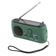 CAXUSD Radio De Emergencia Solar Portátil con Linterna Led Y Cargador USB Manivela De Mano FM Am para Camping Y Supervivencia
