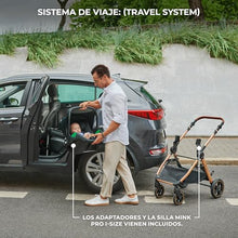 Carregar imagem no visualizador da galeria, Kinderkraft ESME Silla de Coche 3 en 1 Set, con Portabebés Mink PRO I-Size, Sistema de Viaje, Cochecito para Bebé, Cochecito, Plegable, para Recién Nacido hasta 4 Años, Gris
