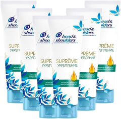 Head & Shoulders Suprême - Pack 6 x 275ml - Acondicionador Anticaspa con Aceite de Argán, Fortalecedor del Cabello 1,650ml.