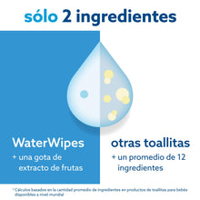 Carregar imagem no visualizador da galeria, WaterWipes Toallitas húmedas Originales para Bebés, Sin Plástico, 240 unidades (Paquete de 4), 99,9% Base de Agua, y Sin Perfume para Pieles Sensibles
