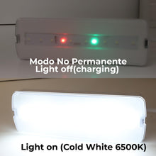 Carregar imagem no visualizador da galeria, Alpinaluz Pack de 2 Luces de Emergencia LED 3W Autotest con Batería de Litio, Modos Permanente y No Permanente, Montaje Empotrado o Superficie, 265 lm, 6500K, 3 Horas de Autonomía pare Techo o Pared
