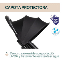Carregar imagem no visualizador da galeria, Chicco Urbino, Silla de Paseo Bebé, Desde nascimiento hasta 22 Kg, Carrito Ligero con Cierre Inteligente y Compacto, Capota Extensible con Protección UV50+, Respaldo Ajustable y Reclinable, Negro

