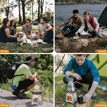 Carregar imagem no visualizador da galeria, Lixada Estufa de Leña Camping Portátil Ligero Compacto Hornillo Alcohol Estufa Camping Titanio Estufa Madera Portátil para Camping Trekking Mochilero BBQ Picnic Senderismo Supervivencia Al Aire Libre
