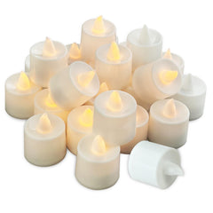 Nutabevr 24 piezas LED Velas Artificiales realistas a Pilas, sin llama pilas incluidas, velas eléctricas con luz parpadeante, para bodas, fiestas, vacaciones, decoración del hogar al aire libre