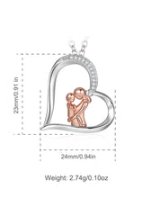 Carregar imagem no visualizador da galeria, INFUSEU Regalo Dia De La Madre, Te Quiero Mama Plata De Ley 925 Colgante Madre E Hija Collar Corazon Oro Rosa Mujer Abrazo Para Madre Y Bebé Para Tu Madre
