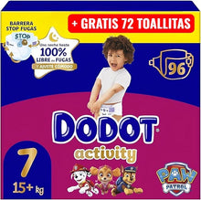 Carregar imagem no visualizador da galeria, DODOT Activity fraldas tamanho 7, 15 kg, 96 unidades, núcleo ultra absorvente presente 46 toalhitas
