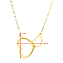 Carregar imagem no visualizador da galeria, Orovi Collar Señora Corazón con cadena en Oro Amarillo Oro 9 Kt / 375 Cadena 45 Cm Collar Producido en Italia
