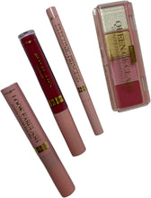 Carregar imagem no visualizador da galeria, Set de Maquillaje 4 en 1: Paleta de Sombras, Brillo Labial, Máscara y Delineador Líquido Veganos, 4 Piezas Ideales para Cualquier Look
