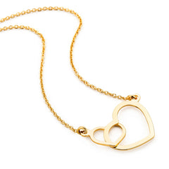 Orovi Collar Señora Corazón con cadena en Oro Amarillo Oro 9 Kt / 375 Cadena 45 Cm Collar Producido en Italia