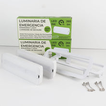 Carregar imagem no visualizador da galeria, Alpinaluz Pack de 2 Luces de Emergencia LED 3W Autotest con Batería de Litio, Modos Permanente y No Permanente, Montaje Empotrado o Superficie, 265 lm, 6500K, 3 Horas de Autonomía pare Techo o Pared
