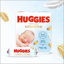 Carregar imagem no visualizador da galeria, Huggies Toallitas Extra Care Sensitive para Bebé, 99% agua ideal para pieles sensibles sin parabenos, 56 toallitas
