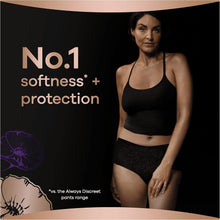 Carregar imagem no visualizador da galeria, Always Discreet Lote de 4 cuecas para incontinência e incontinência, tamanho M, cor preta
