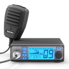 Radioddity CB-500 4W CB Radio Transceptor Móvil Portátil con Reducción de Ruido, AM FM, Canal de Emergencia Instantánea 9/19, Micrófono de Mano, y Pantalla Retroiluminada de 7 Colores, para Camioneros