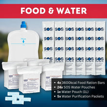 Carregar imagem no visualizador da galeria, Emergency Zone Urban Survival Bug out Bag - 4 Person | Bugout Backpack Survival Kit w/Emergency Food Supply, Survival Gear and Supplies for Disasters
