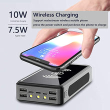 Carregar imagem no visualizador da galeria, HHORB Cargador Solar, 100000Mah Power Bank Portátil Inalámbrico con 4 Outputs Power Bank con USB C Carga Rápida para 99% De Los Dispositivos USB del Mercado,100000Mah,50000mAh
