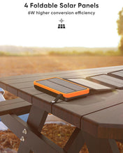 Carregar imagem no visualizador da galeria, A ADDTOP Cargador Solar 25000mAh Power Bank Portátil con 3 Ports 3A Output Batería Externa Impermeable con 4 Paneles Solar para Smartphones Tabletas
