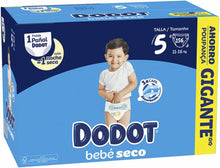 Carregar imagem no visualizador da galeria, Dodot Bebé Seco Tamanho 5 (11-16 kg) - Pack de 156 Fraldas Ultra Absorbentes com Tripla Proteção Antifugas, Barreira Stop Fugas e 12h seca
