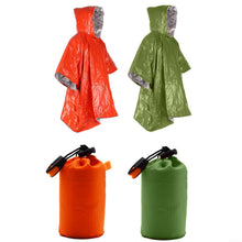 Carregar imagem no visualizador da galeria, URPIZY Kit de supervivencia de emergencia 3 en 1, impermeable térmico, saco de dormir, kit de tienda de campaña para acampar al aire libre, verde oliva
