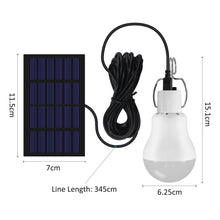 Carregar imagem no visualizador da galeria, Lámpara Solar Colgante Exterior 3W con Cable 3,45M, Lampara Solar Portátil con Panel Solar, Farolillo Solar Recargable para Pesca, Tienda de Campaña, Senderismo, Emergencia, Jardín, 2 juegos
