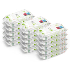 Marca Amazon - Mama Bear Fresh Toallitas húmedas para bebé, Aloe vera, 1008 Unidad, 18 Paquetes de 56