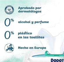 Carregar imagem no visualizador da galeria, Dodot Pure Toalhetes para bebé, acalma e proteja com Aloe Vera para a pele sensível do seu bebé, 1104 unidades (24 pacotes x 46), 99% água, sem álcool, sem plástico
