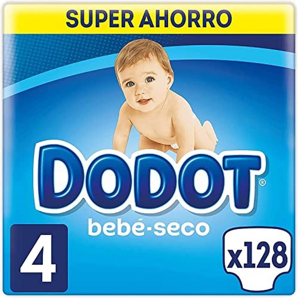 Dodot - Fraldas Bebé Seco T4 9-14 Kg com 128 Unidades