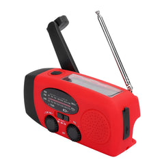 Radio Solar, Radio de manivela Dinamo Solar FM Am NOAA Radio de manivela portátil al Aire Libre, luz LED Radio de Emergencia Radio de manivela Solar con Altavoz de 40 mm 8 Ω 1 W, batería de 400 mA