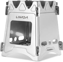 Carregar imagem no visualizador da galeria, Lixada Estufa de Leña Camping Portátil Ligero Compacto Hornillo Alcohol Estufa Camping Titanio Estufa Madera Portátil para Camping Trekking Mochilero BBQ Picnic Senderismo Supervivencia Al Aire Libre
