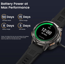 Carregar imagem no visualizador da galeria, KOSPET Tank 3 Negro - Relógio Inteligente para homem, 1.43&quot; AMOLED, HD display, Smartwatch com Chamadas Bluetooth e Whatsapp Notificação, Resistente a Água 5ATM, Corpo em Aço Inoxidável, Android/iOS
