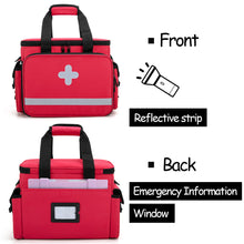 Carregar imagem no visualizador da galeria, CURMIO Bolsa de Primeros Auxilios, Botiquín de Primeros Auxilios, Bolsa para Emergencias con Bandolera y 2 Divisores Desmontables y 2 Detachable Dividers, Bolsa Médico,Rojo, Sola Bolsa
