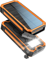 Cargador Solar 20000mAh Power Bank Bateria Externa PD20W Carga Rapida Bateria Portatil Solar Powerbank USB C Input & Output Compatible con Smartphones Tablets