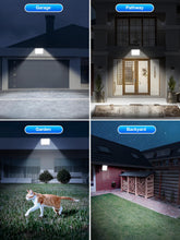 Carregar imagem no visualizador da galeria, SIGRILL Focos Exterior Solares, 172LED Luz Solar Exterior con Sensor de Movimiento 3 Modos, IP65 Lampara Solar con Mando a Distancia, 6000K Luz Solar Exterior Jardin Garajes
